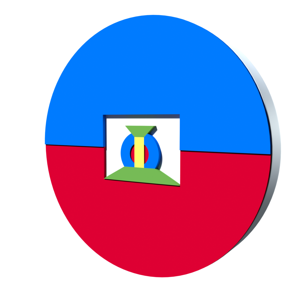 haiti flagga 3d ikon png transparent