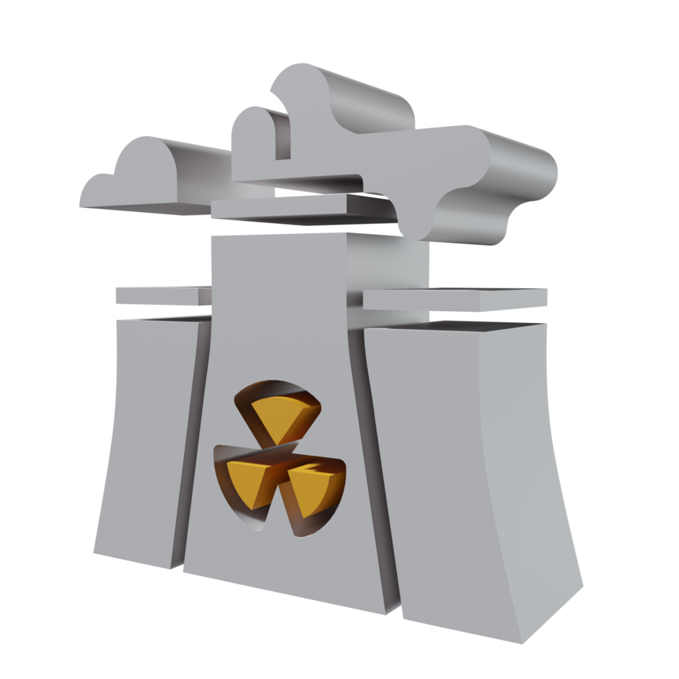 nucléaire 3d icône png transparent