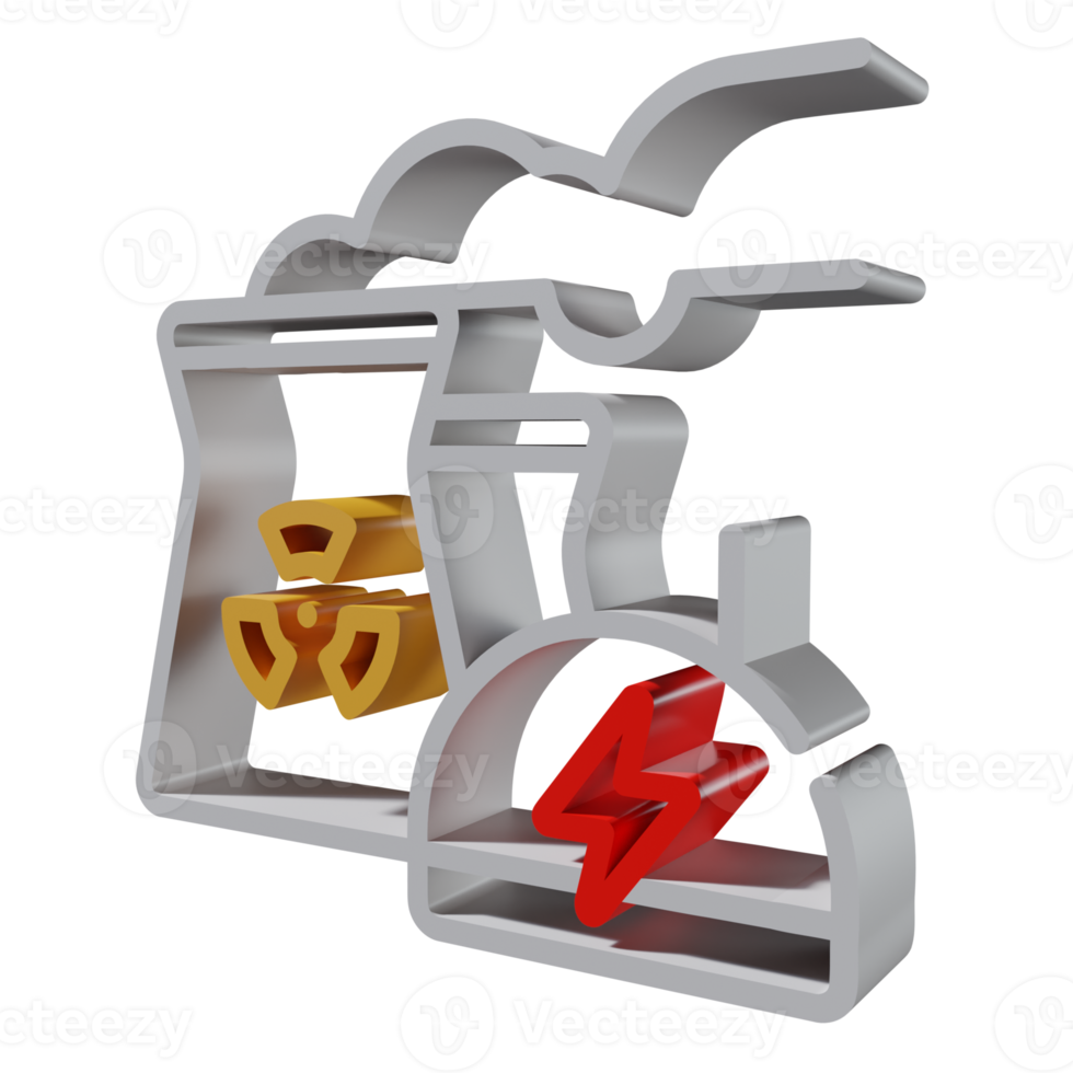 nucléaire 3d icône png transparent