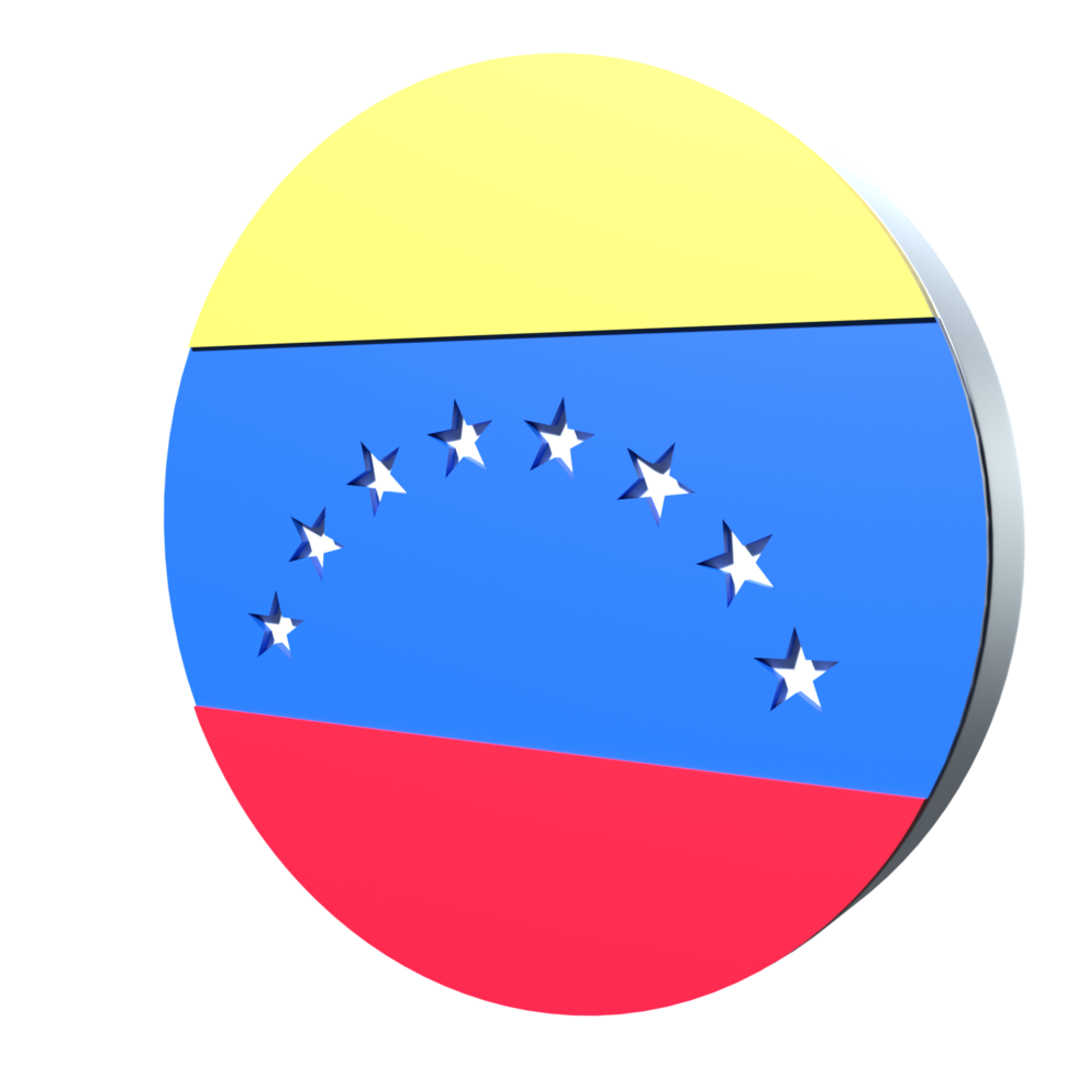 drapeau venezuela icône 3d png transparent
