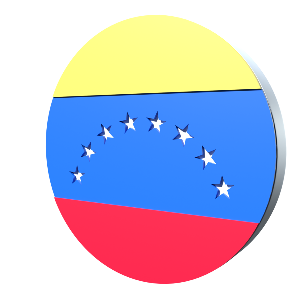 Venezuela flag 3d icon PNG transparent
