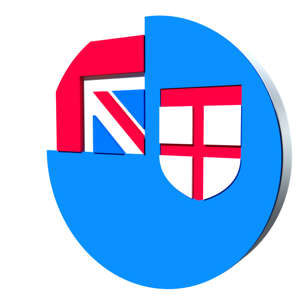 Fiji flag 3d icon PNG transparent