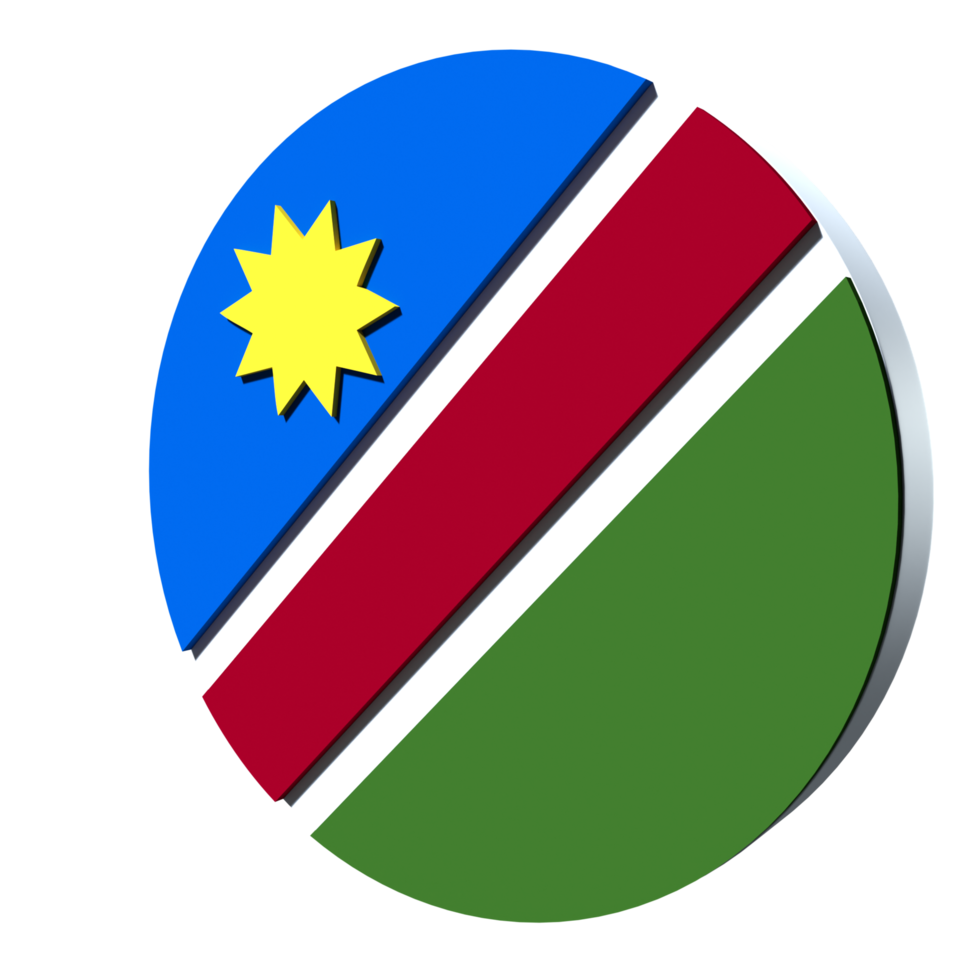 ícone da bandeira da namíbia 3d png transparente