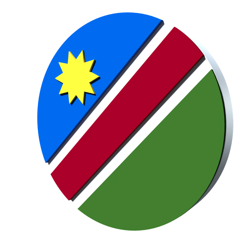 Namibia flag 3d icon PNG transparent