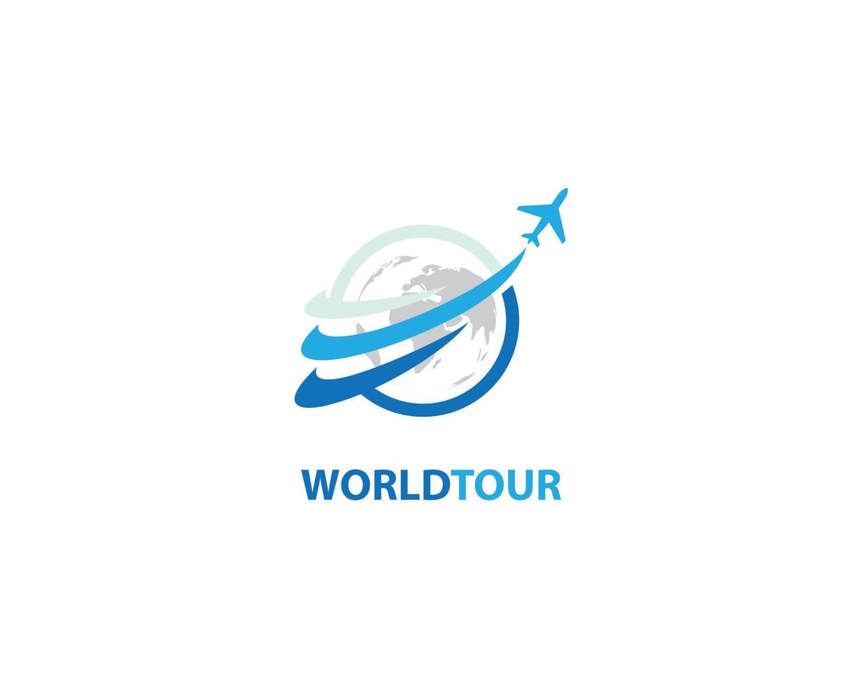 World tour logo design vector