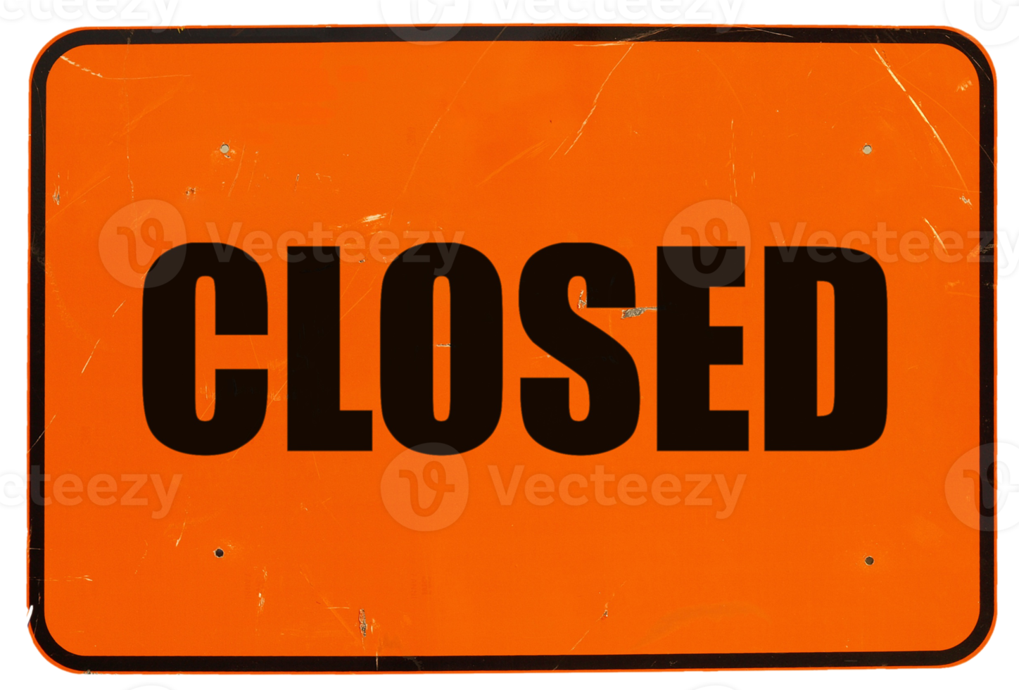 Closed sign isolated, transparent PNG