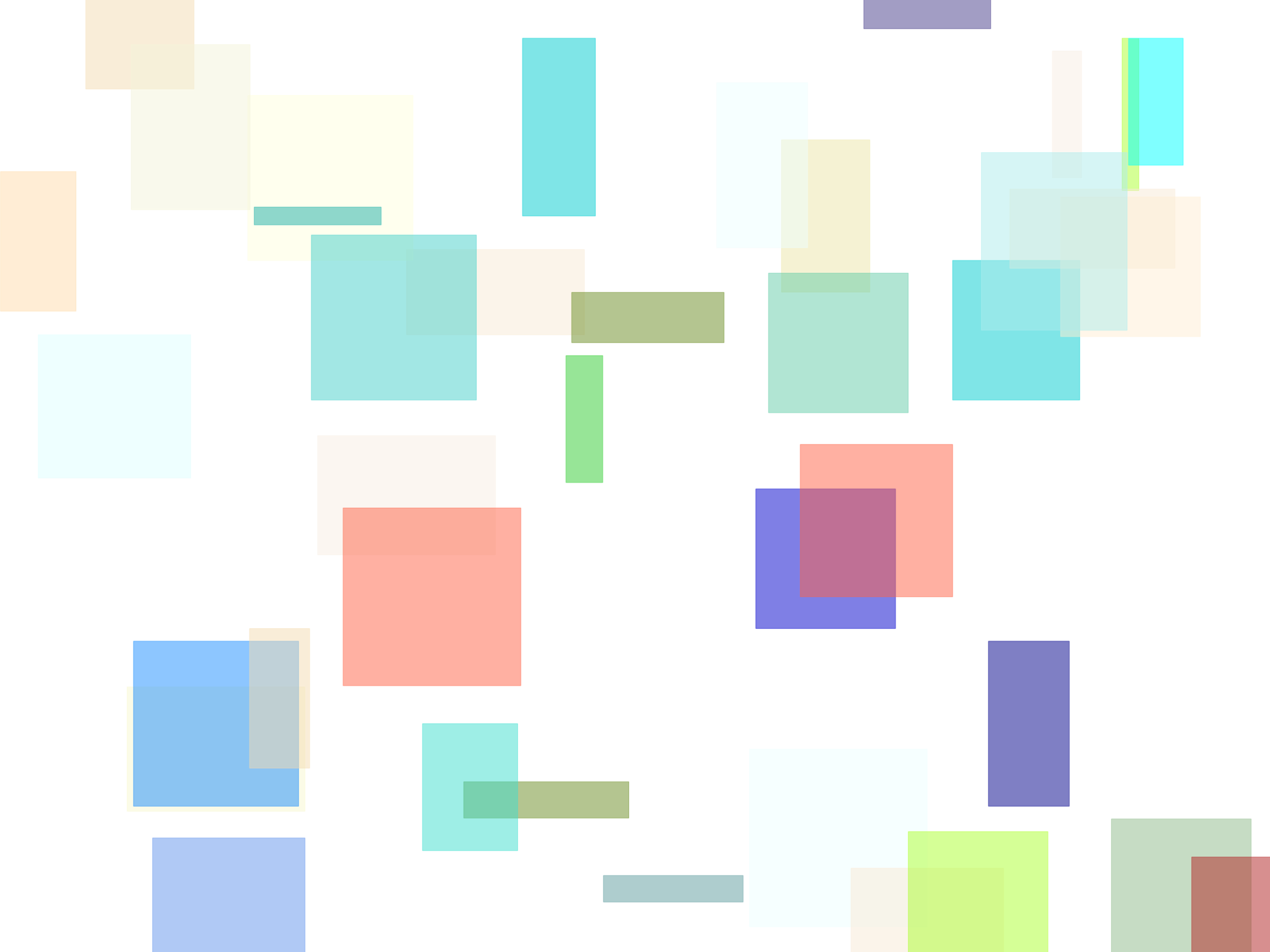 Abstract red green blue yellow squares and rectangles overlay wi