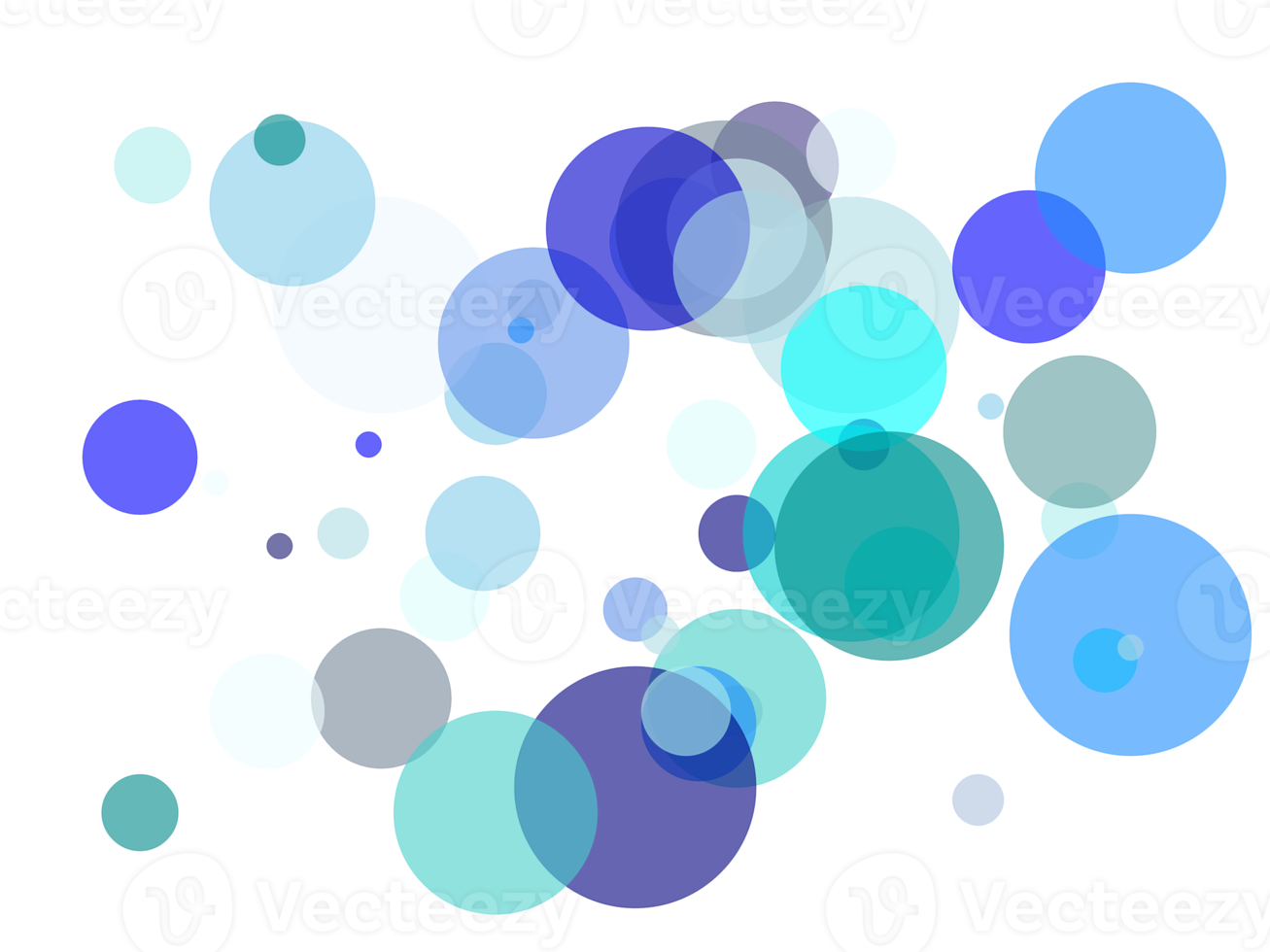 abstrakt blå cirklar med transparent png bakgrund