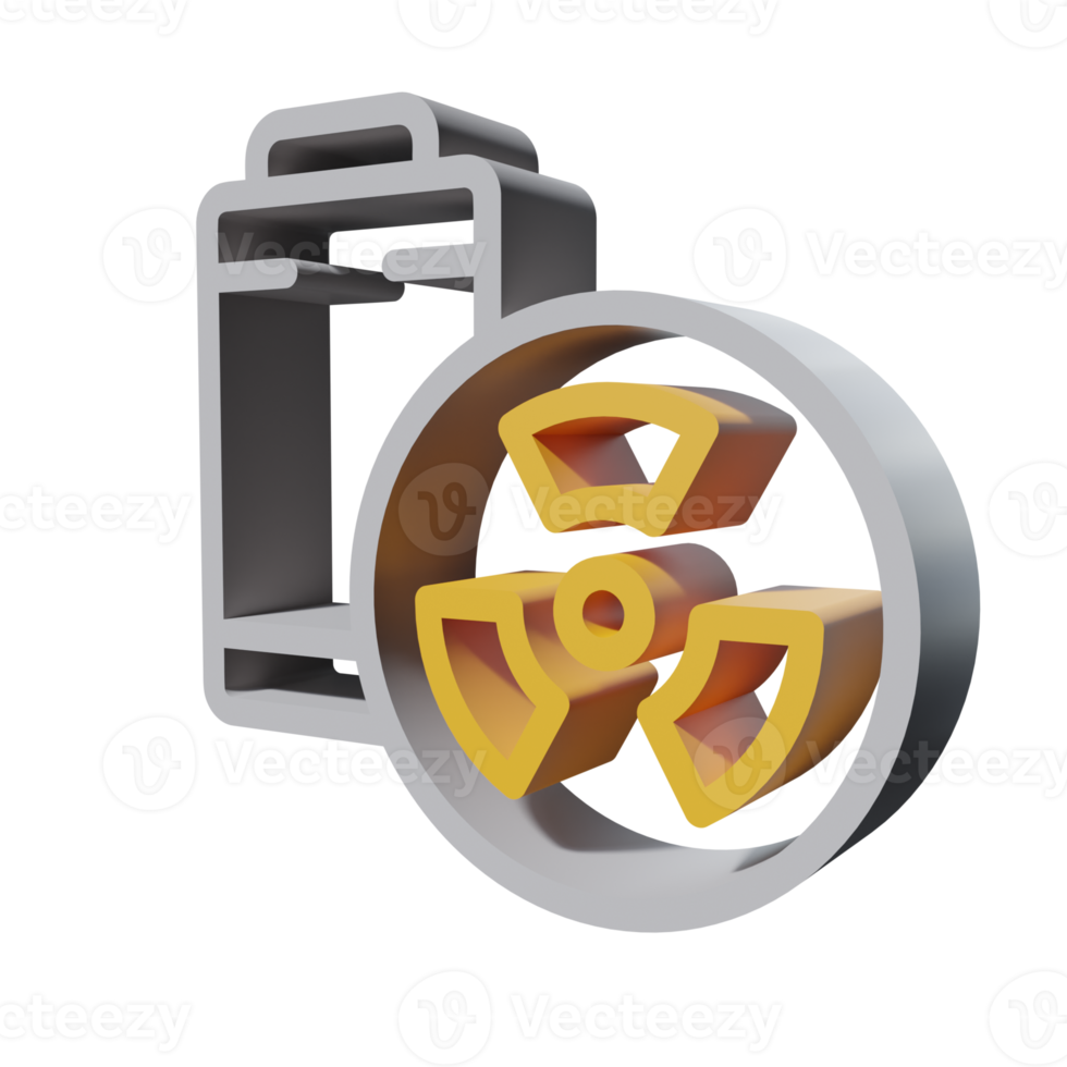 Nuclear 3D icon PNG transparent