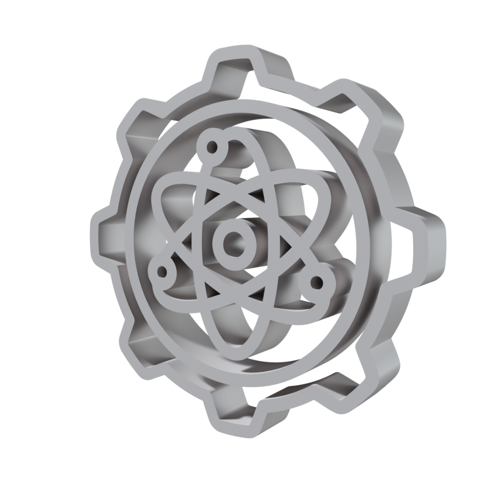 Nuclear 3D icon PNG transparent