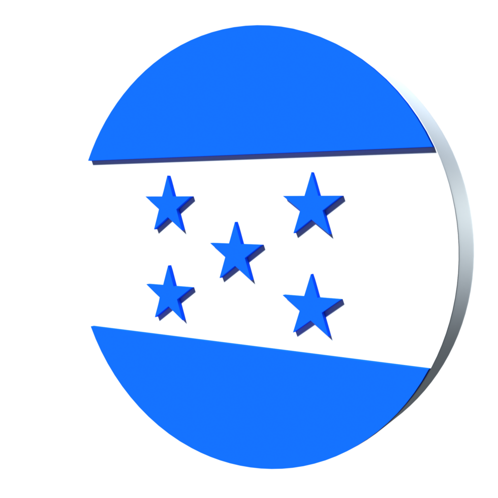 Honduras-Flagge 3D-Symbol png transparent