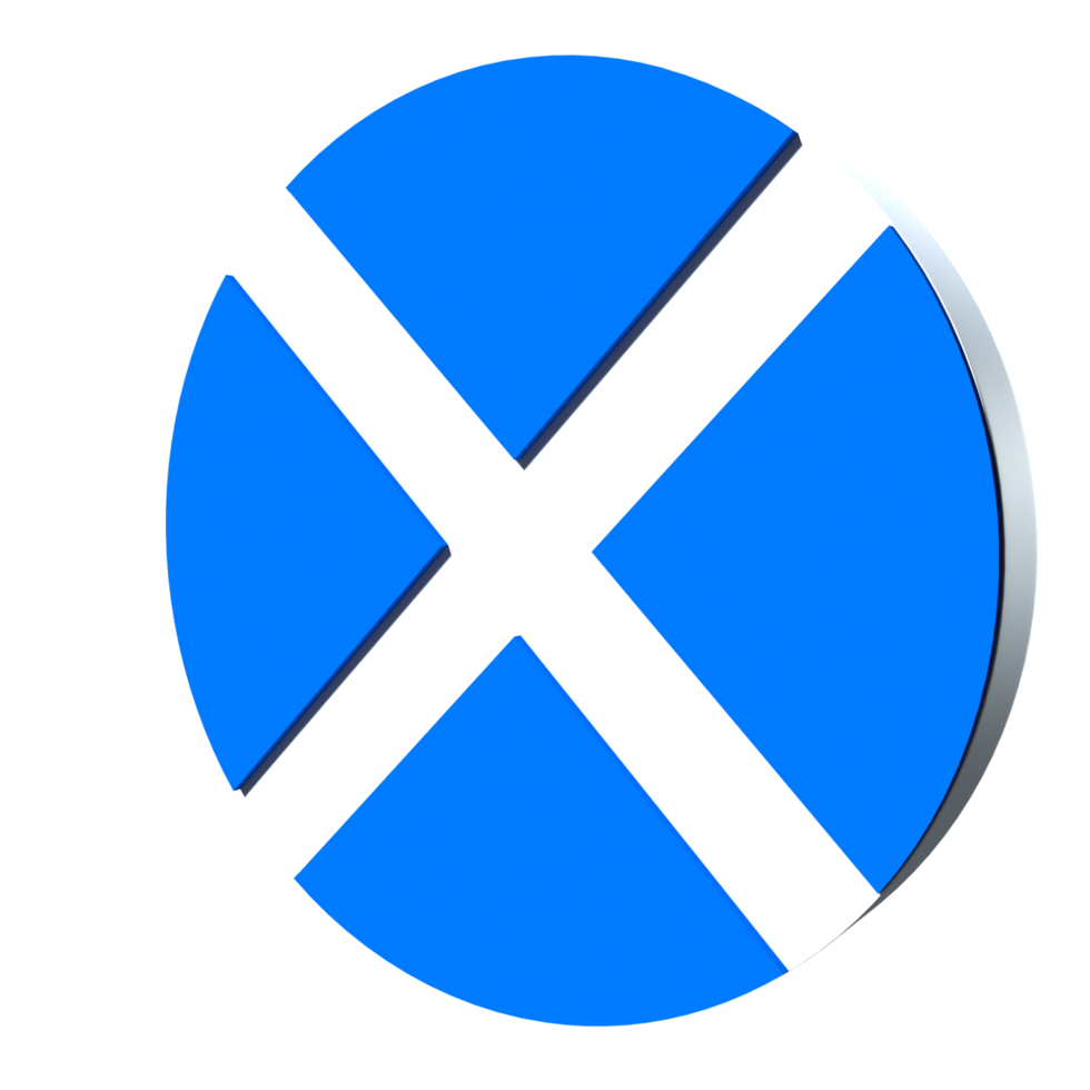 Scotland flag 3d icon PNG transparent