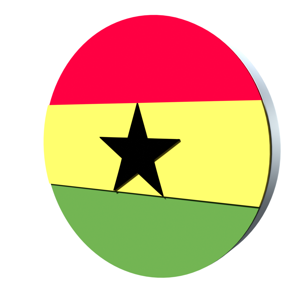 ghana bandera 3d icono png transparente