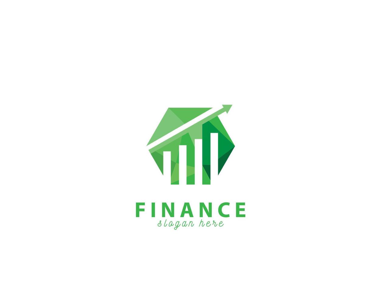 Geometric Finance Arrow Logo Vector Design