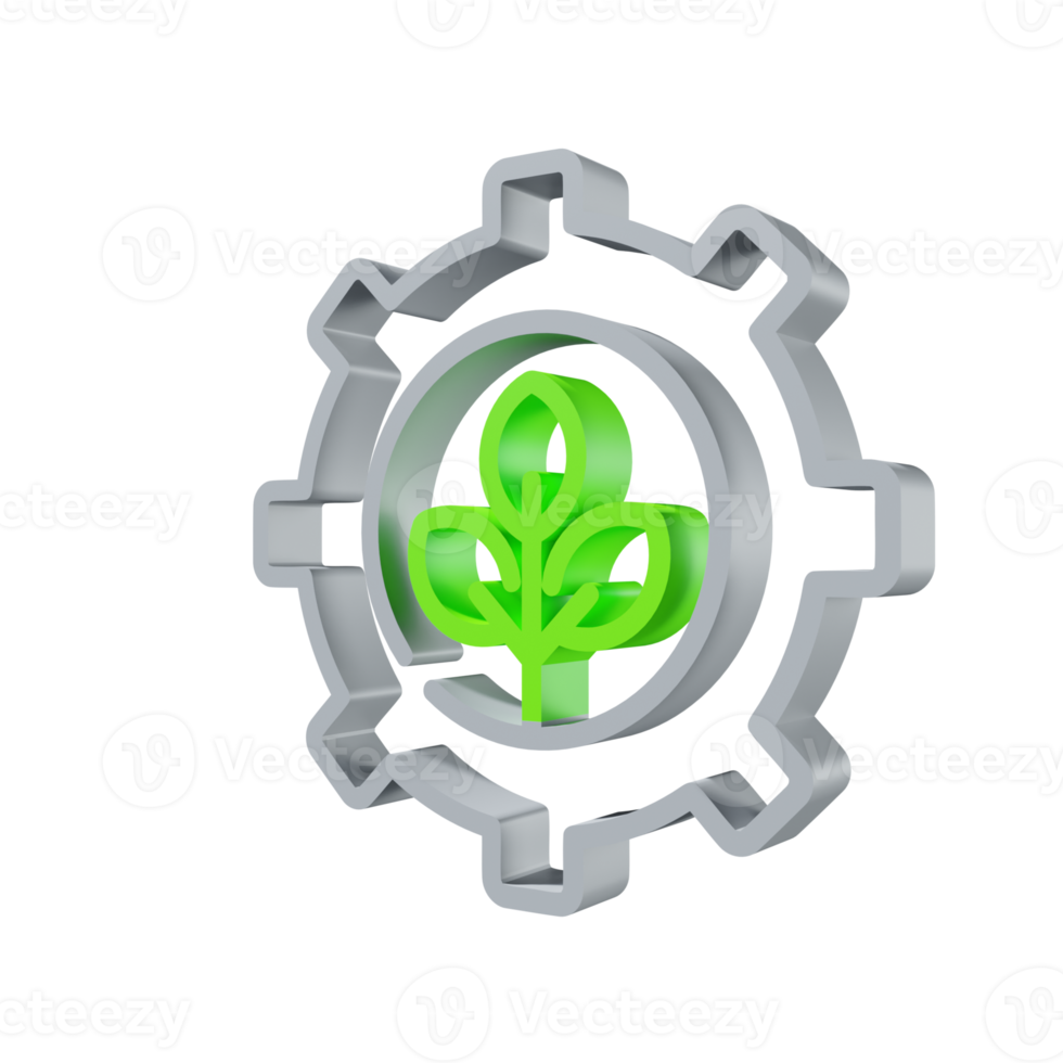 3D-pictogram hernieuwbare png transparant.