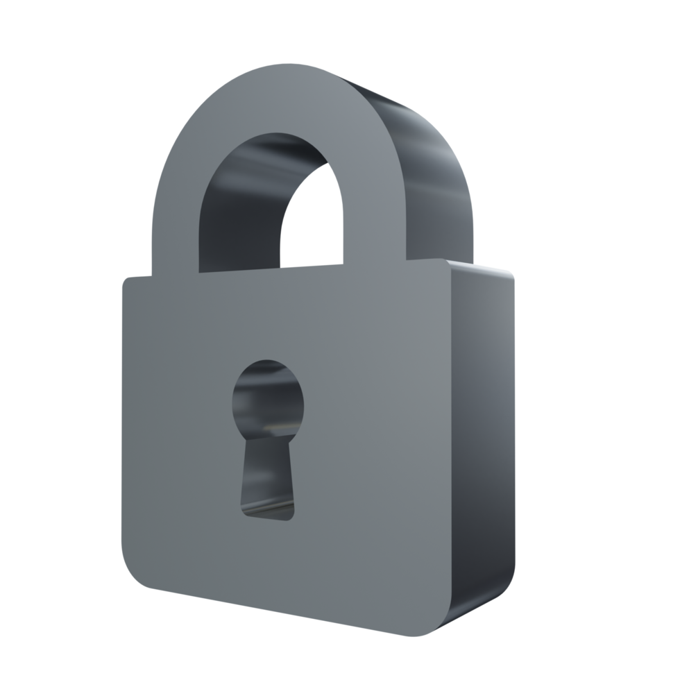 3d icono de bloqueo png transparente.