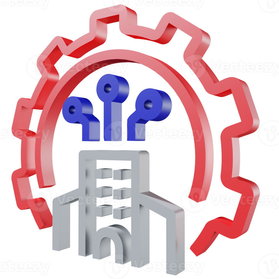 3D ícone de negócios png transparente.