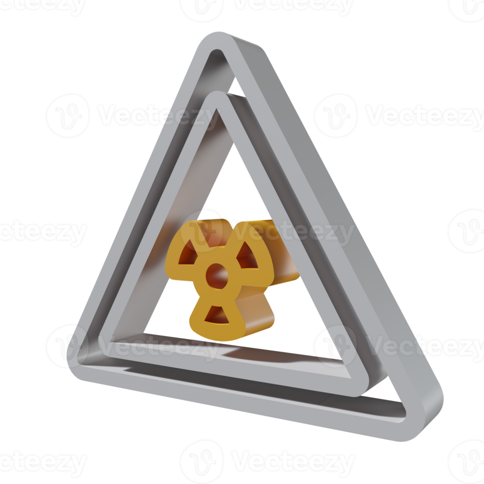 Nuclear 3D icon PNG transparent