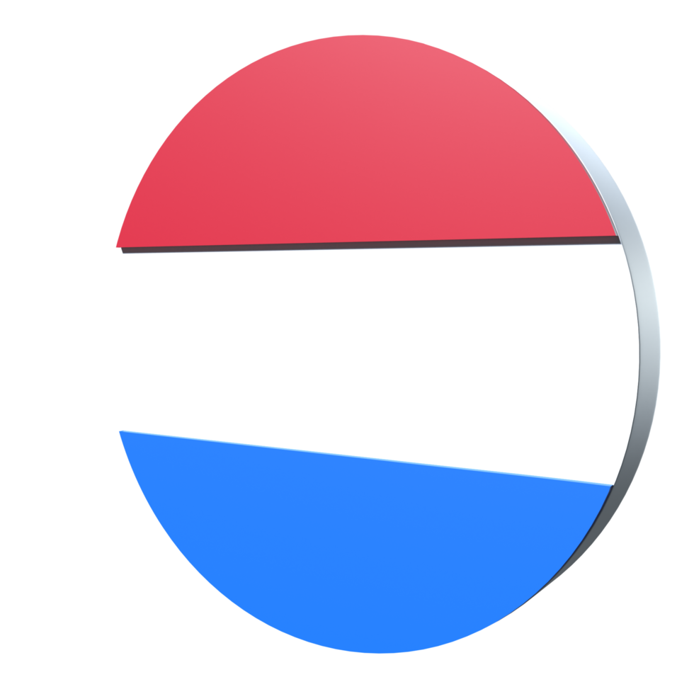 Netherlands flag 3d icon PNG transparent