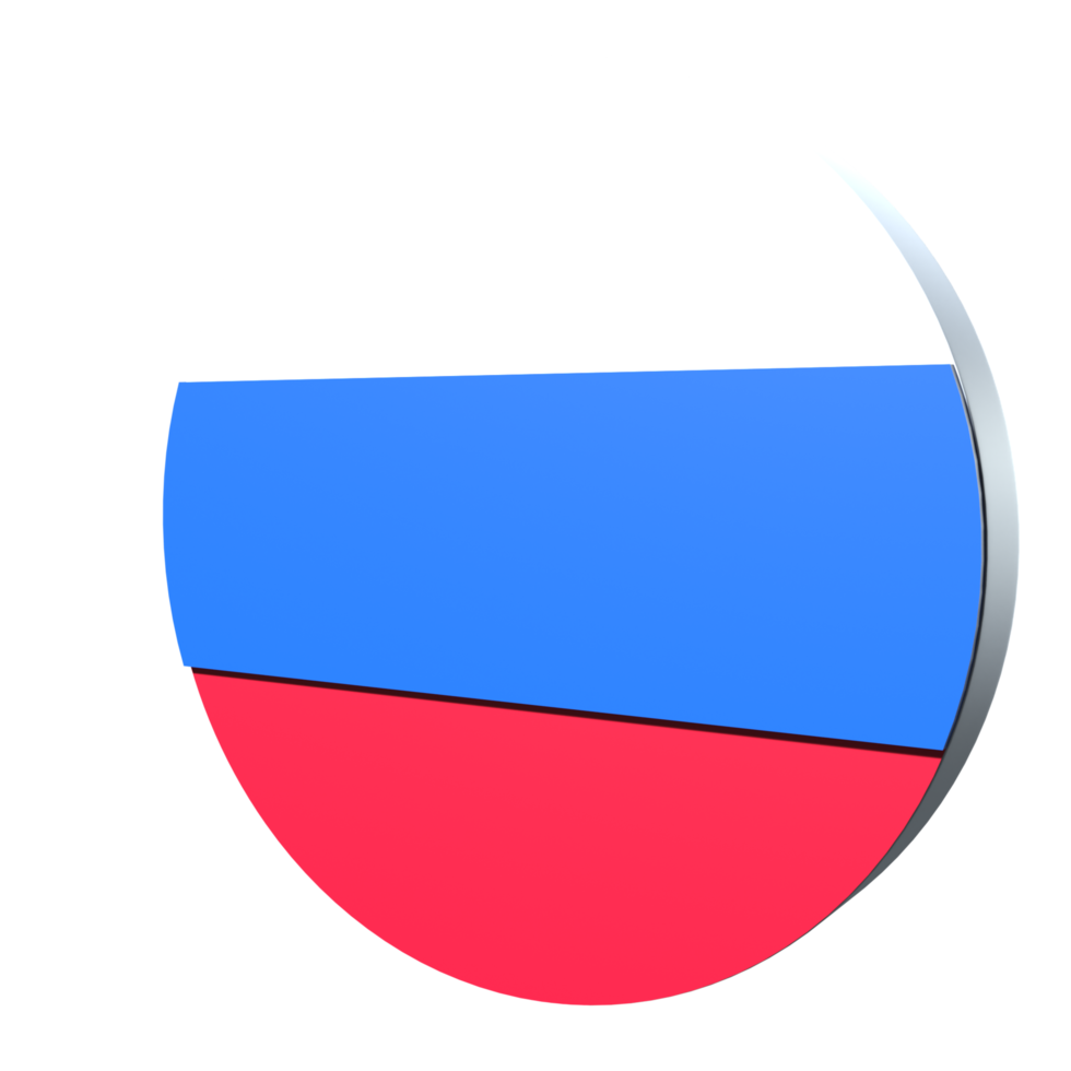 bandeira rússia ícone 3d png transparente