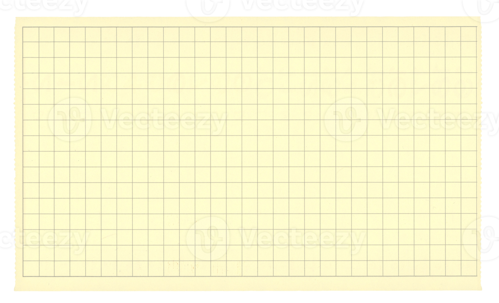 Étiquette en papier jaune à carreaux isolé sur blanc png