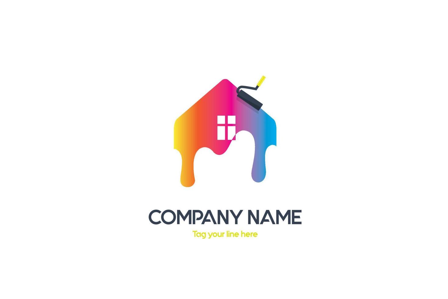 Painting house logo vector