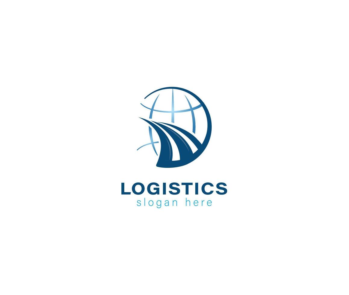 Logitics road World logo design vector