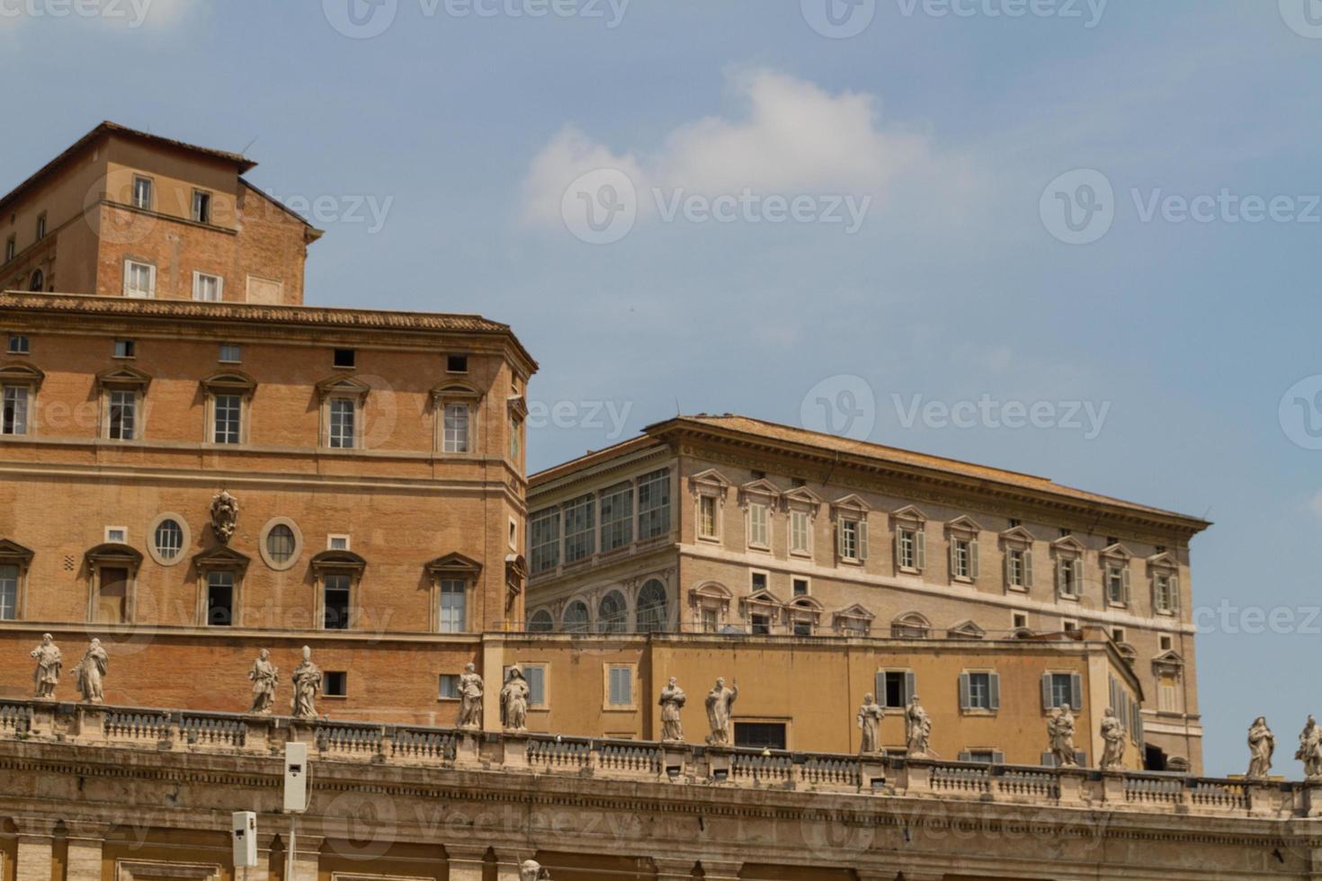 Buildings in Vatican, the Holy See within Rome, Italy. Part of Saint Peter's Basilica. photo