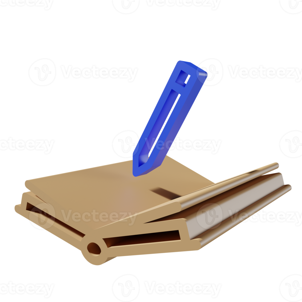 Back to school 3D icon PNG transparent.