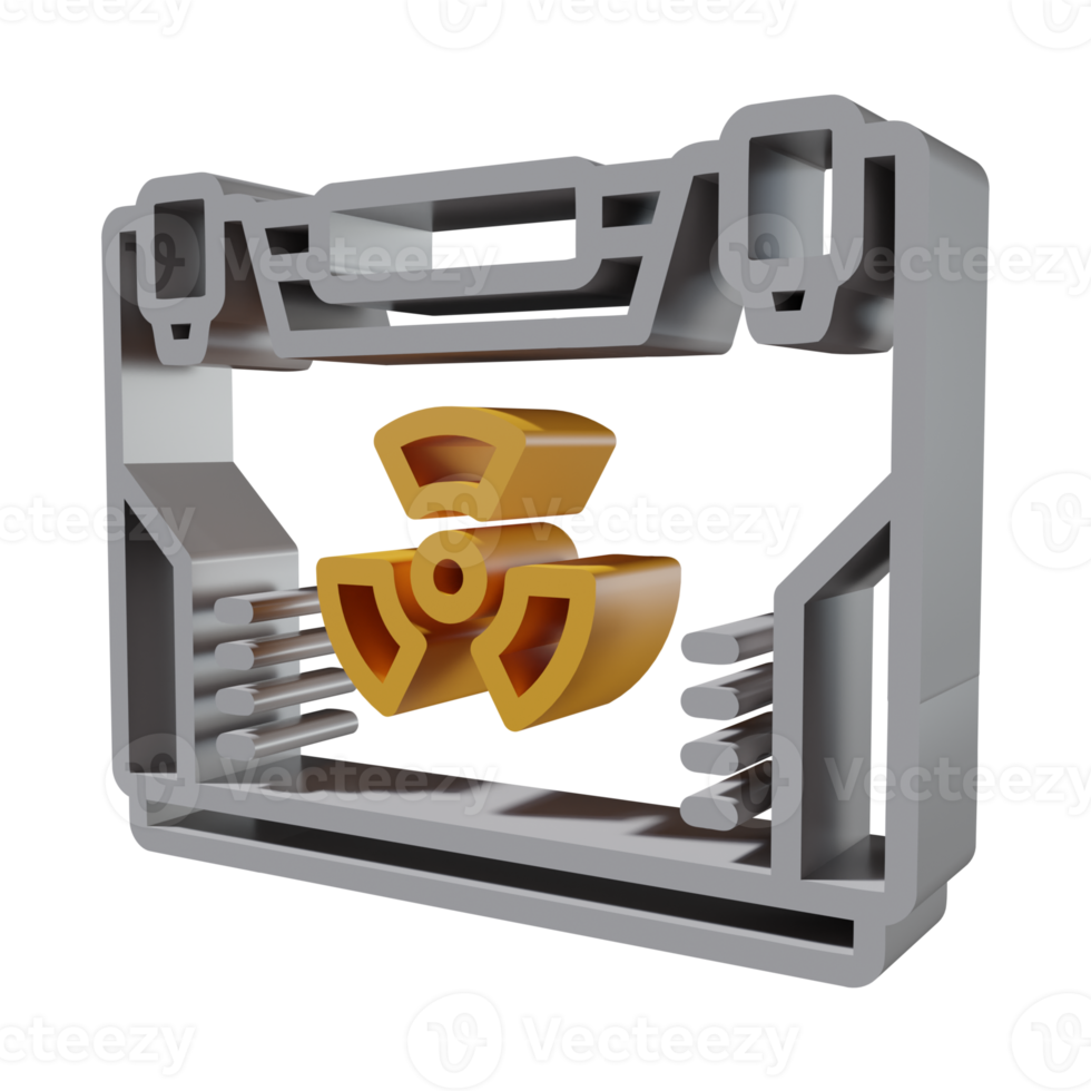 Nuclear 3D icon PNG transparent
