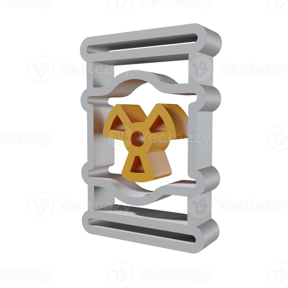 Nuclear 3D icon PNG transparent