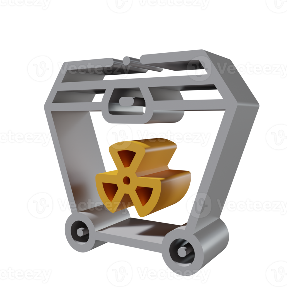 Nuclear 3D icon PNG transparent