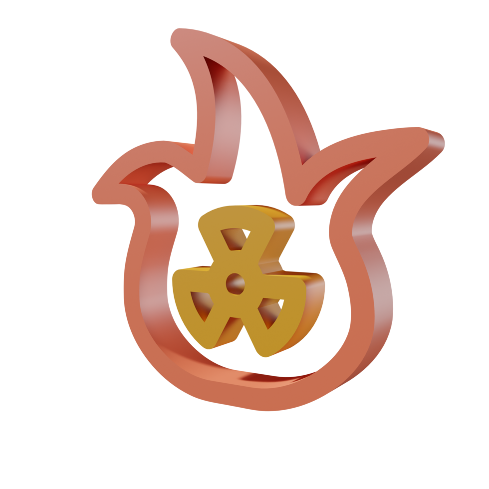 Nukleares 3D-Symbol png transparent