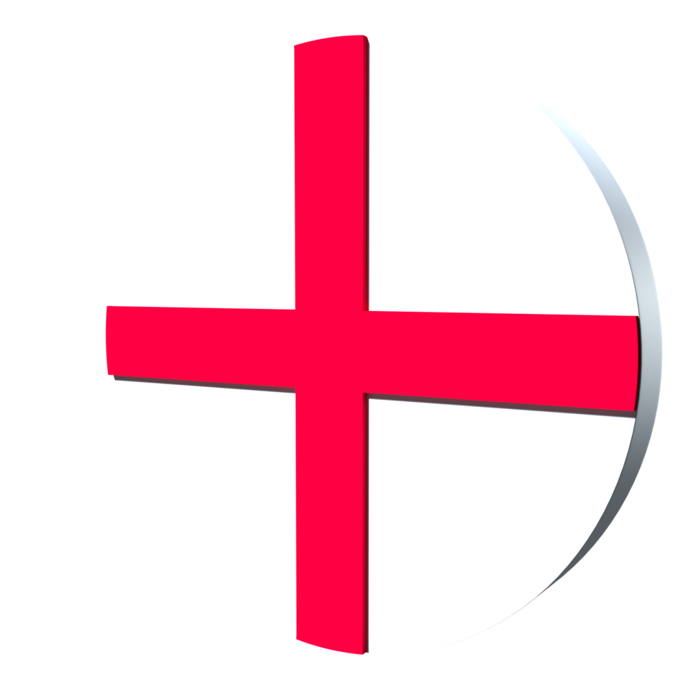 inglaterra bandera 3d icono png transparente