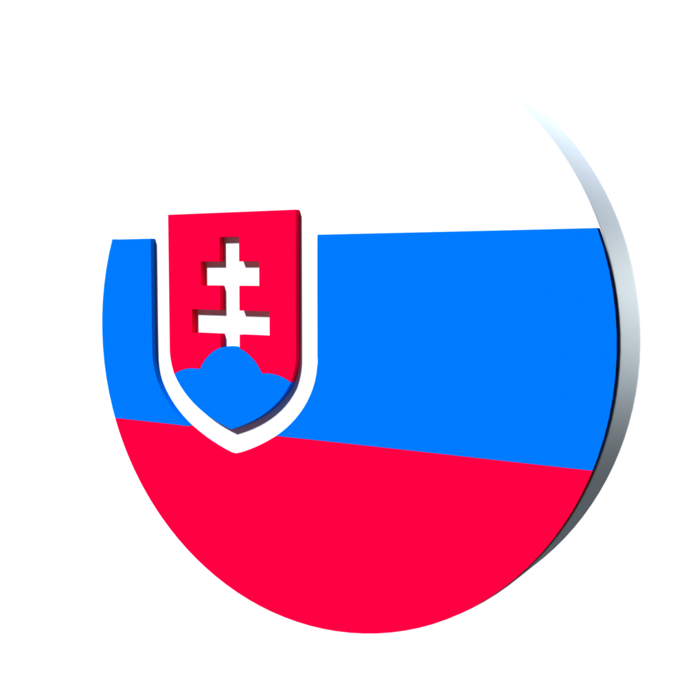 Slovakia flag 3d icon PNG transparent