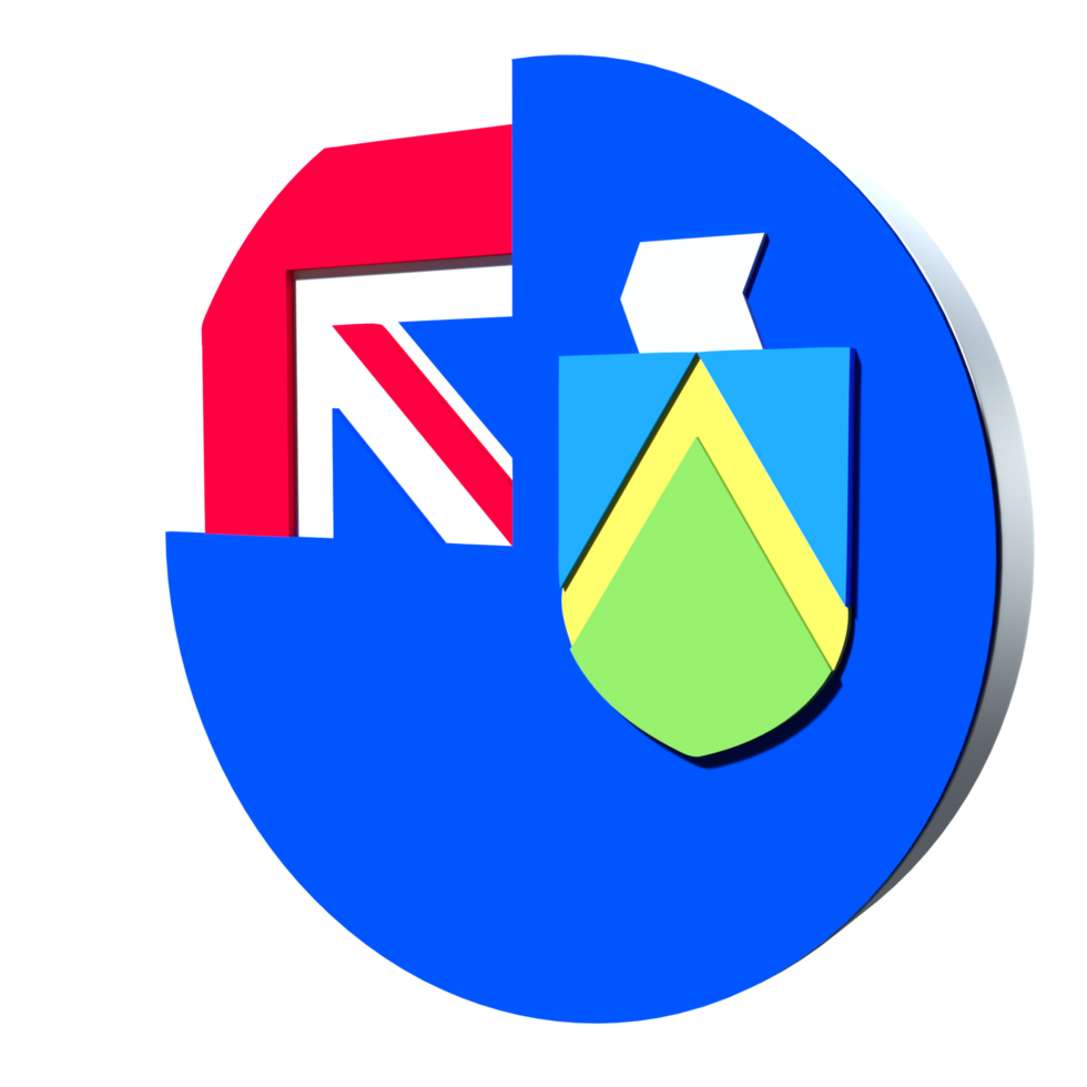 Pitcairn Islands flag 3d icon PNG transparent