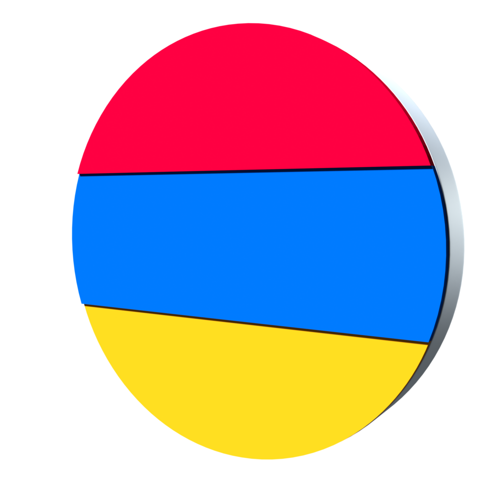 Armenia flag 3d icon PNG transparent
