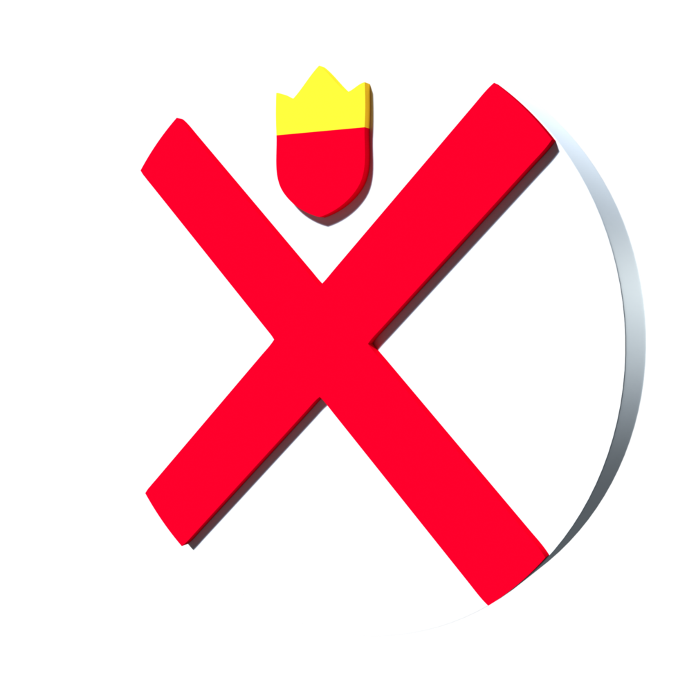 Jersey flag 3d icon PNG transparent