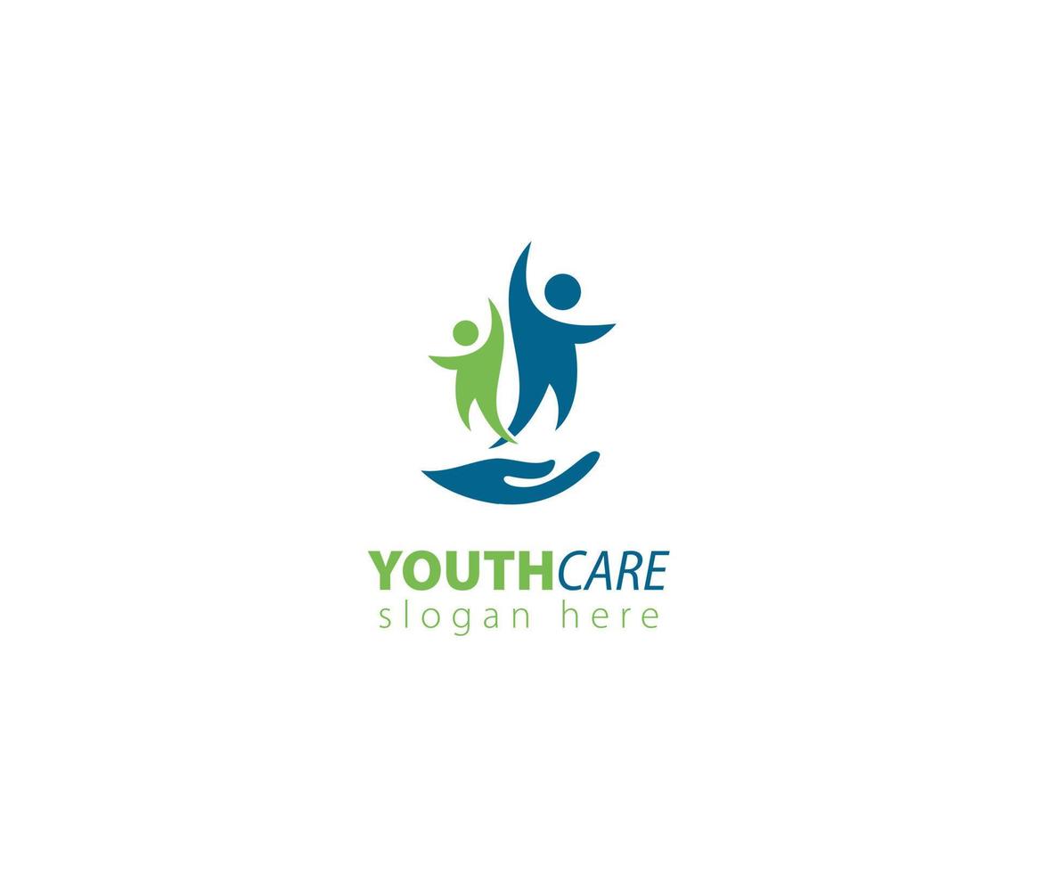 Youth Children Care logo design vector