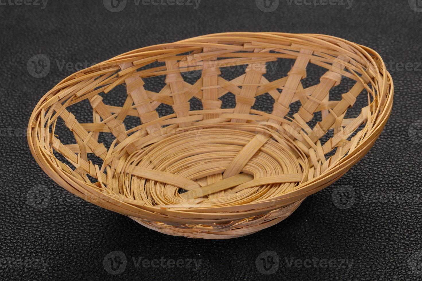 Empty wicker bowl photo