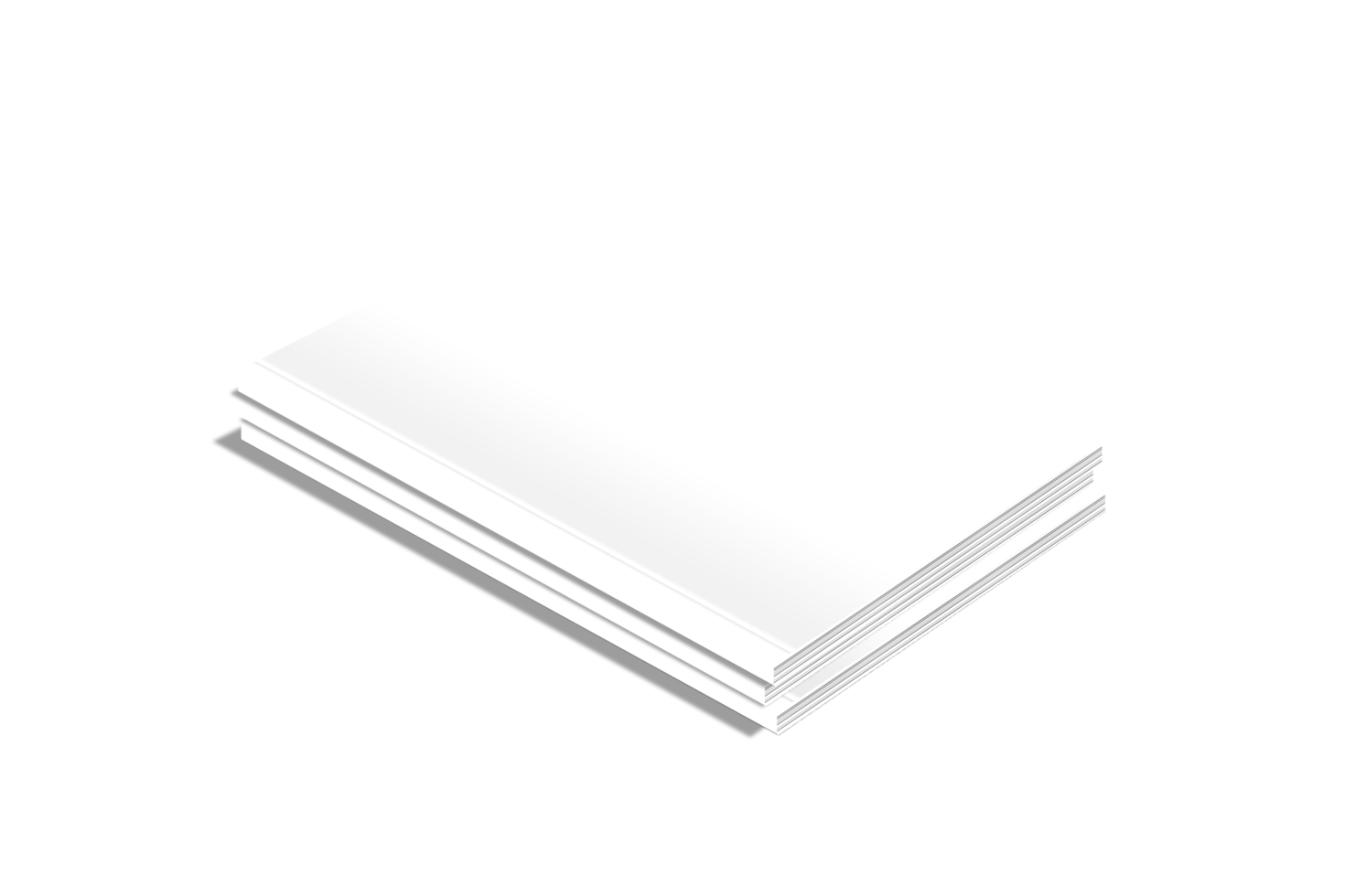 Isolated collection of white books png