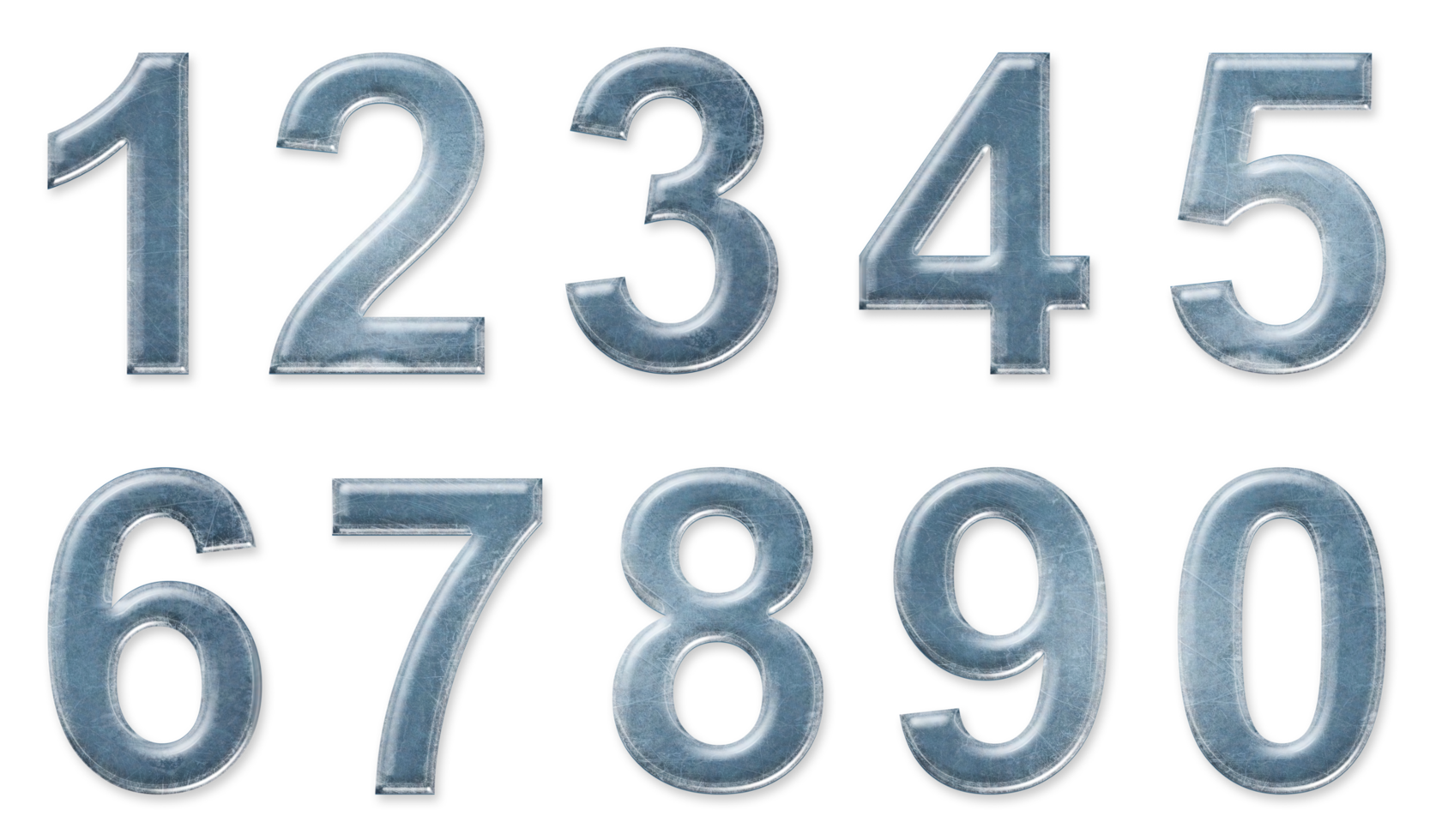 Collection of Ice Numbers png