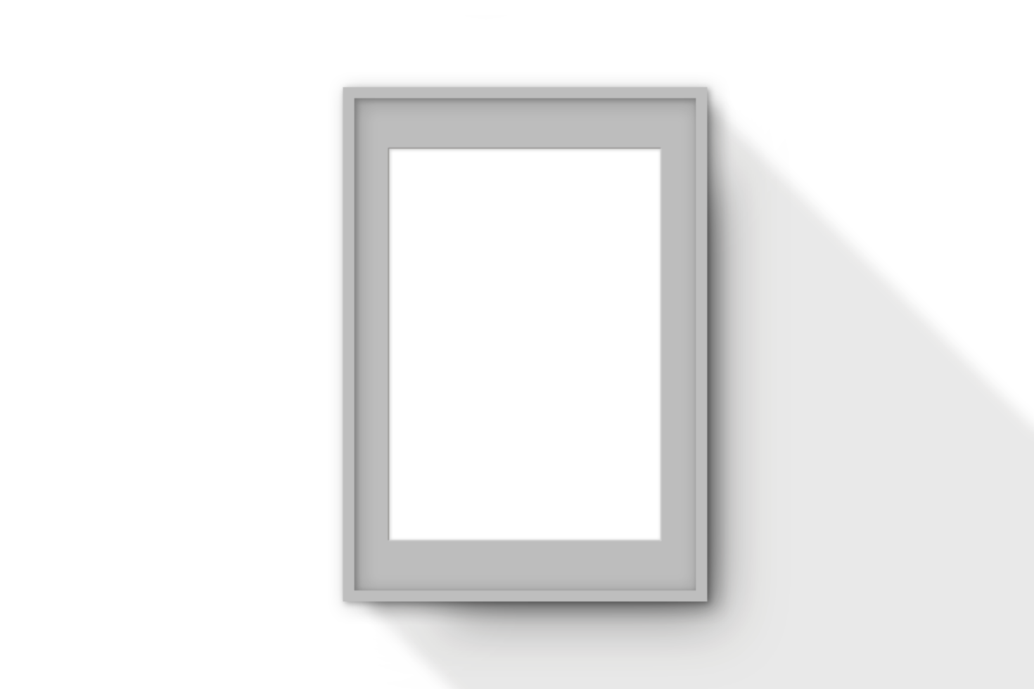 Isolated A4 frame with shadow png