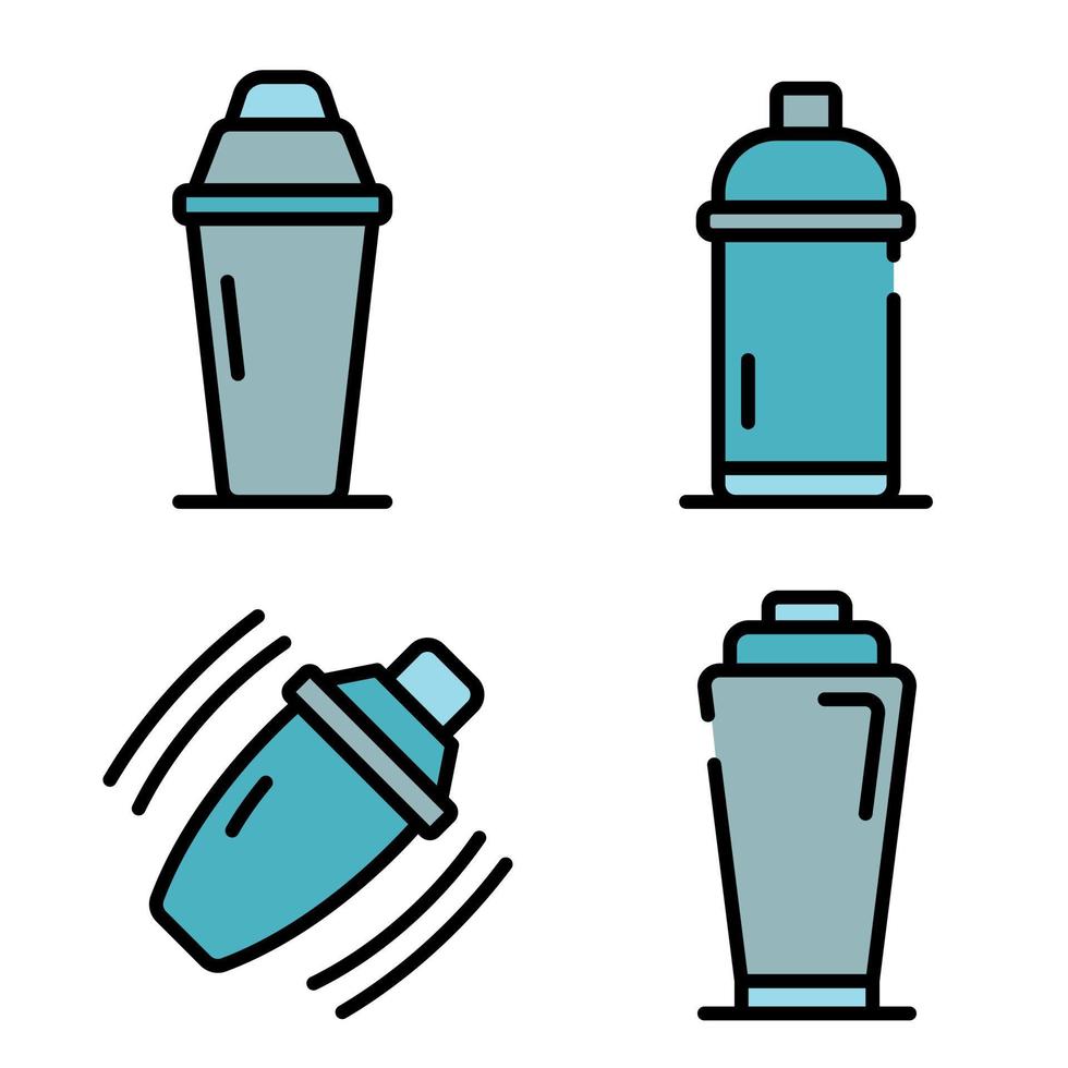 Bar shaker icons vector flat
