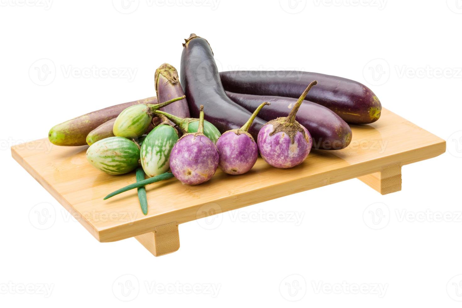 Asian egg-plant assortie photo