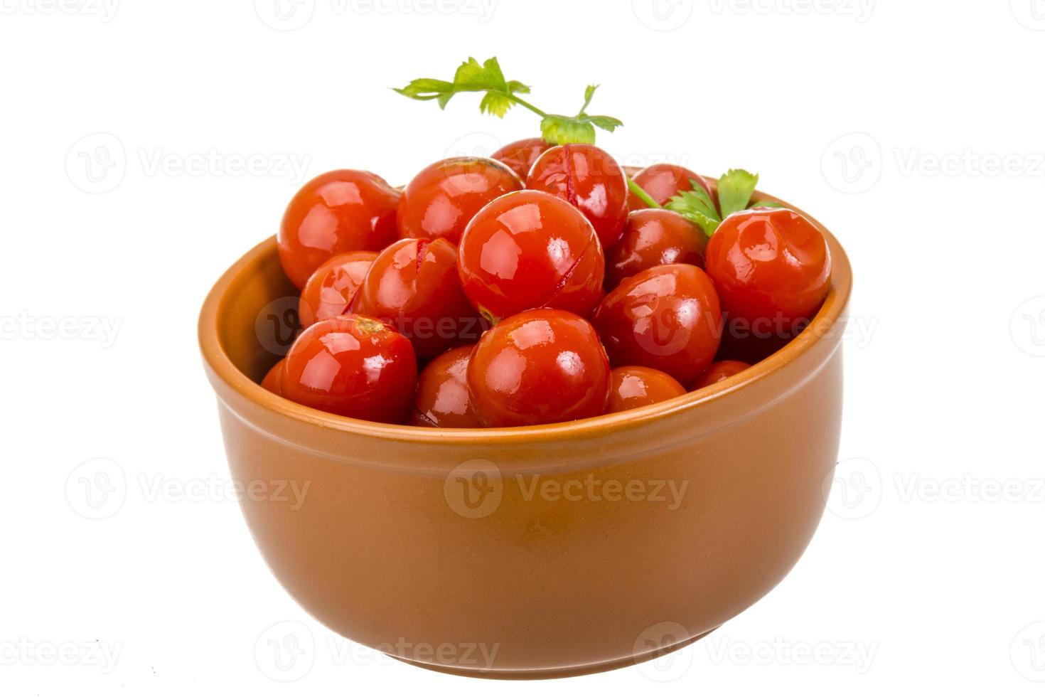 tomate cherry marinado foto