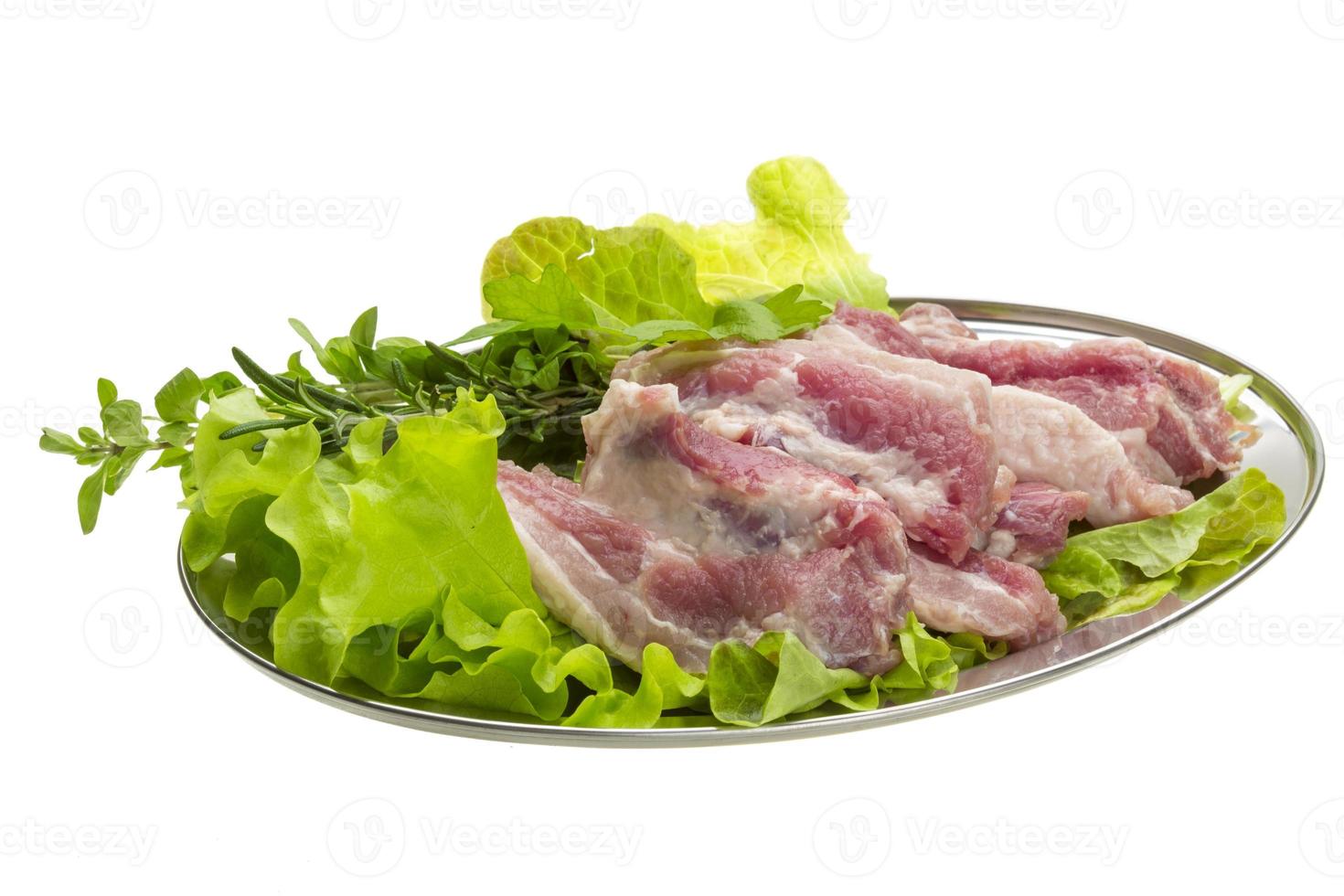 Raw pork meat photo