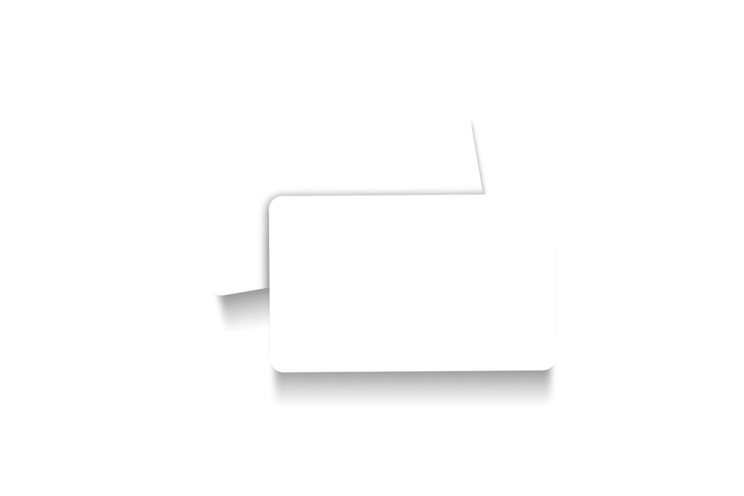 paquete aislado de tarjetas blancas png