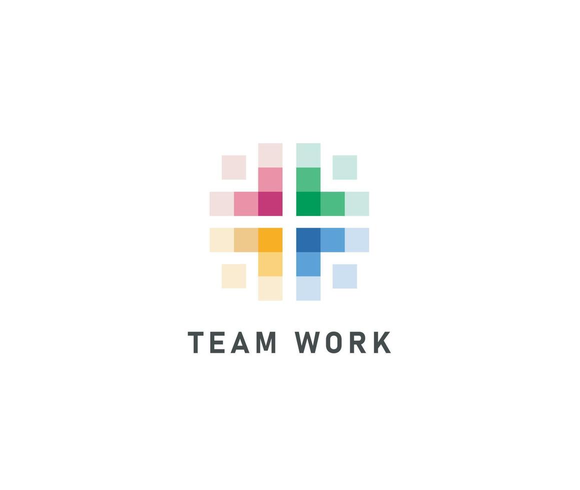 Team Work abstract icon design illustration logo vector