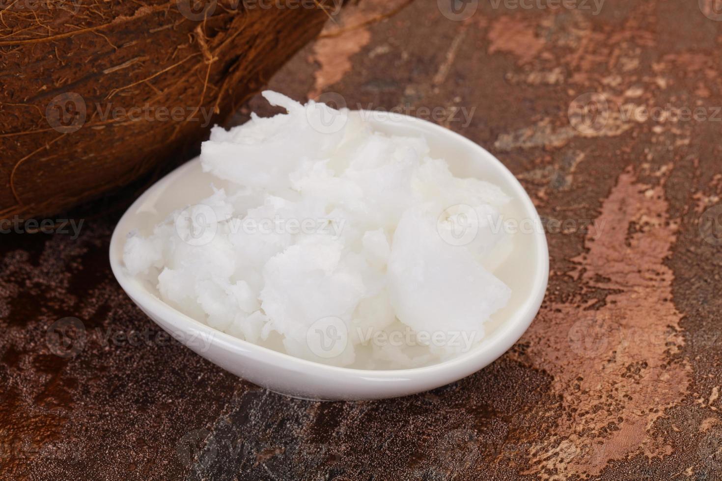 Dietary Coconut oil in the bowl photo